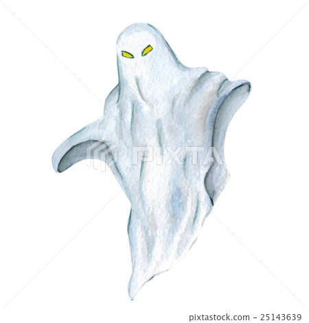Ghost Halloween watercolor image Ghost Halloween watercolor image 25143639
