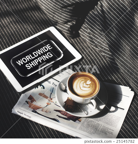 Worldwide Shipping Delivery Express Grpahic Concept 25145782