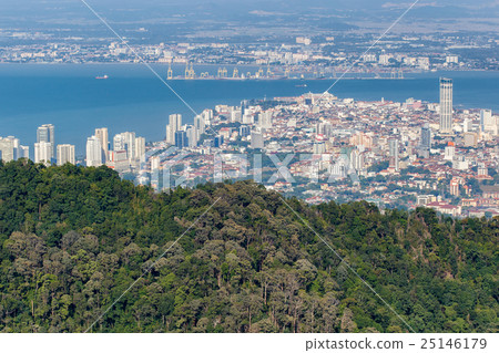 Top view of Georgetown, capital of Penang Island Top view of Georgetown, capital of Penang Island 25146179