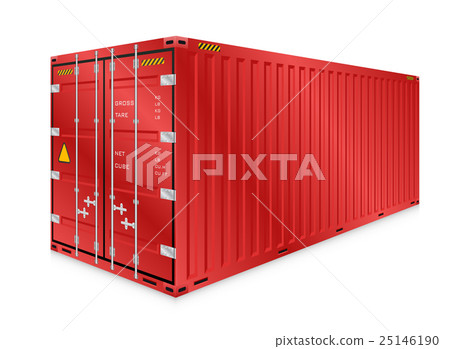 Cargo container vector 25146190