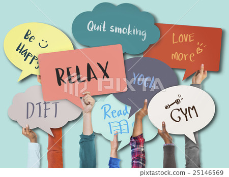 Relax Positivity Mindset Thinking Wellness Concept Relax Positivity Mindset Thinking Wellness Concept 25146569