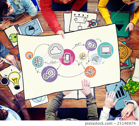 Technology Connection Digital Global Communication Icon Concept Technology Connection Digital Global Communication Icon Concept 25146974