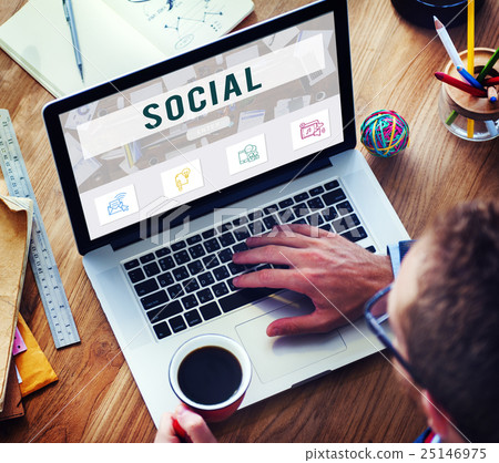 Social Network Online Communication Concept Social Network Online Communication Concept 25146975