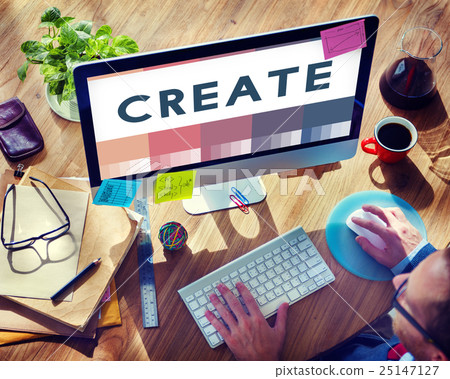 Create Creativity Ideas Design Concept 25147127