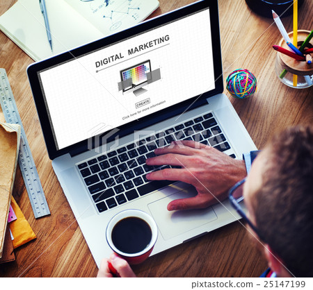 Digital Marketing Media Web Design Ideas Concept 25147199