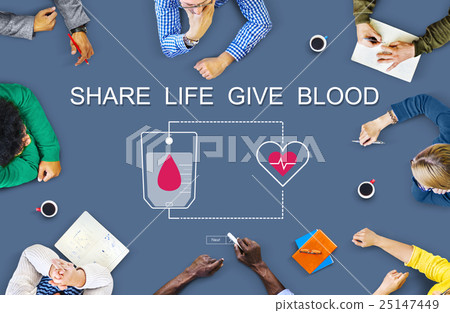 Blood Donation Give Life Transfusion Sangre Concept 25147449