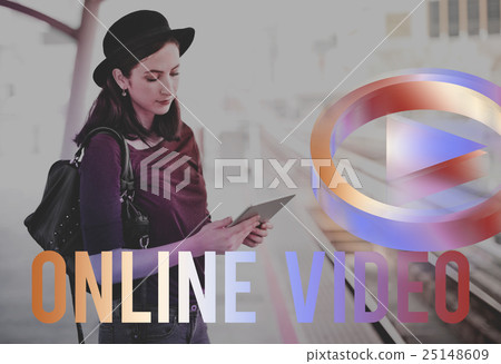 Digital Music Streaming Online Entertainment Media Concept 25148609