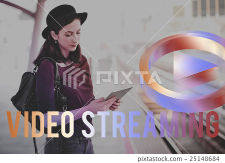 Digital Music Streaming Online Entertainment Media Concept 25148684