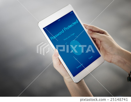 Touch ID Access Cyber Digital Security Graphic Concept 25148741