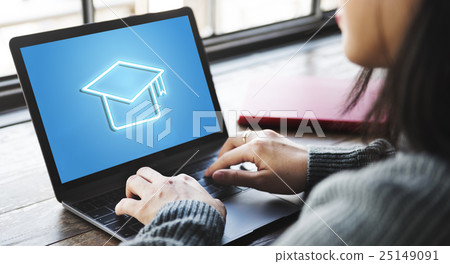 Mortar Board Education Success Icon Concept 25149091