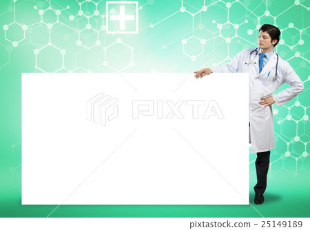 Doctor with banner Doctor with banner 25149189