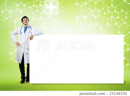 Doctor with banner Doctor with banner 25149330