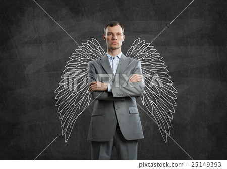 Businessman with wings 25149393