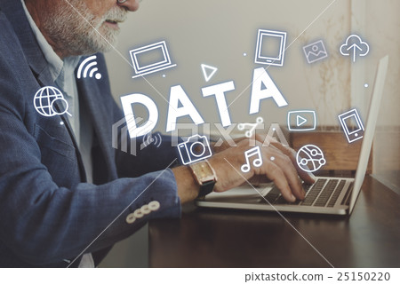 Digital Technology Icons Graphic Concept 25150220