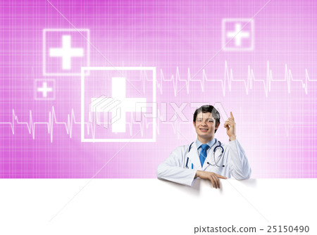 Doctor with banner Doctor with banner 25150490
