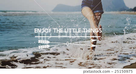 Enjoy the Little Things Pleasurable Happiness Delightful Concept 25150975