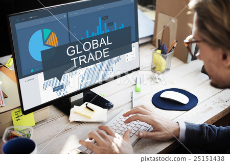 Business Analysis Data Global Trade Graphic Concept 25151438