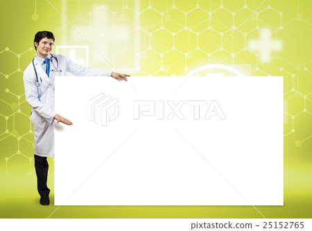 Doctor with banner Doctor with banner 25152765