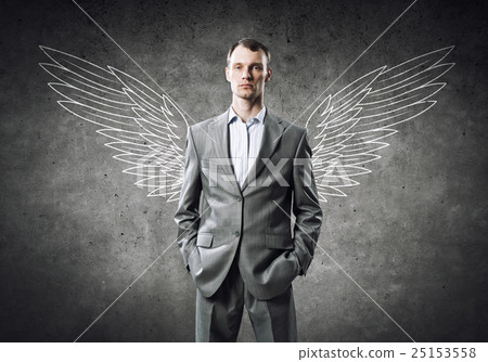 Businessman with wings Businessman with wings 25153558