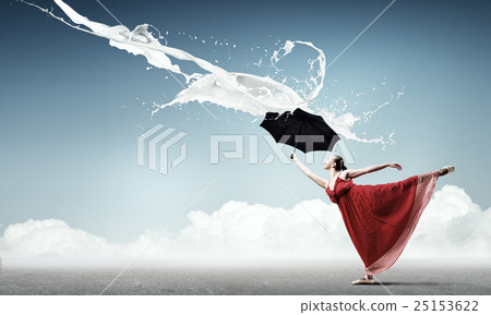Ballerina in red dress Ballerina in red dress 25153622