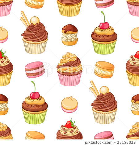 Various bright colorful chocolate desserts 25155022