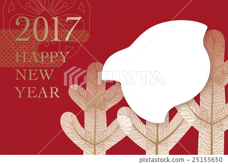 Rooster year _ New Year's photo frame 25155650