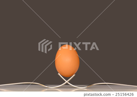 Egg on a fork 25156426