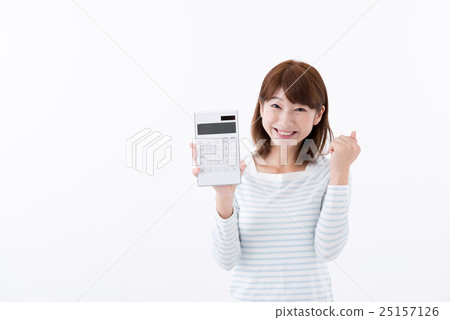 Young lady, computer and guts pose Young lady, computer and guts pose 25157126