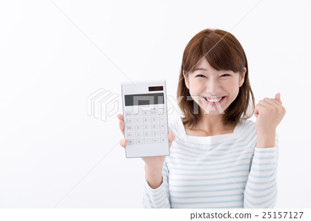 Young lady, computer and guts pose Young lady, computer and guts pose 25157127
