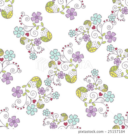 Beautiful seamless pattern with flowers Beautiful seamless pattern with flowers 25157184