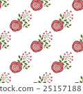Seamless background with red flowers 25157188