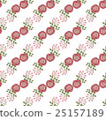 Seamless background with red flowers 25157189