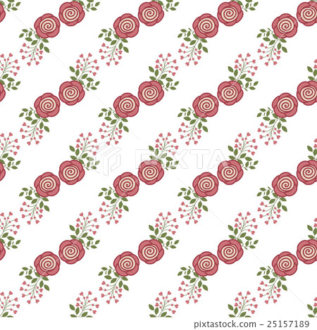 Seamless background with red flowers Seamless background with red flowers 25157189