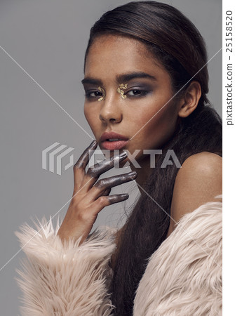 young beauty african american mulatto woman with young beauty african american mulatto woman with 25158520