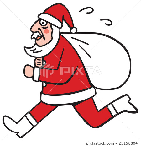Santa Claus hurry up and rest - Stock Illustration [25158804] - PIXTA