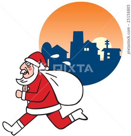 Santa Claus hurries and plumbing night has come to light 25158805