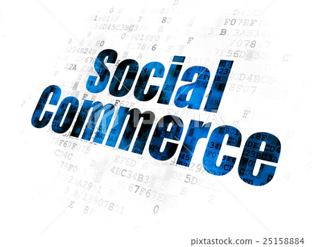 Marketing concept: Social Commerce on Digital 25158884