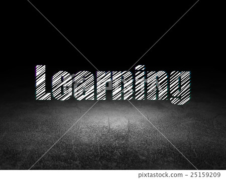 Learning concept: Learning in grunge dark room Learning concept: Learning in grunge dark room 25159209