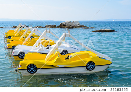 Sea peddle boats on the water surface 25163365