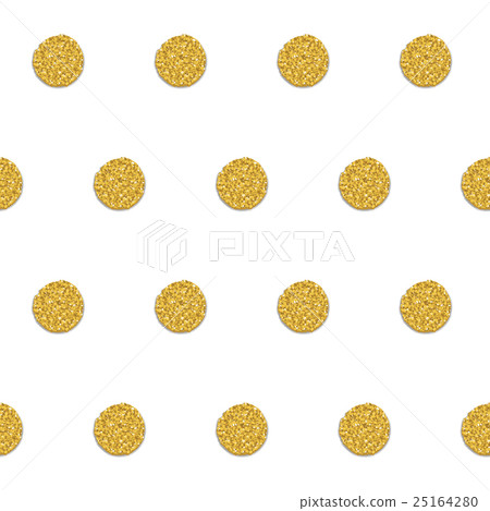 Seamless pattern with gold drawn dots - Stock Illustration [25164280 ...
