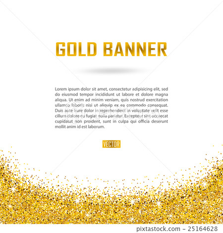 Gold vector banner on white background. Gold vector banner on white background. 25164628