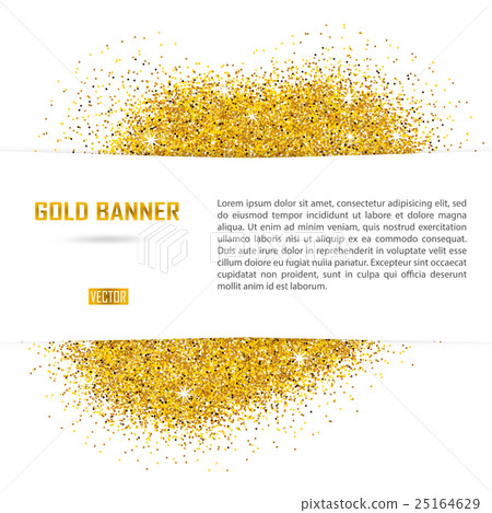 Gold vector banner on white background. Gold vector banner on white background. 25164629