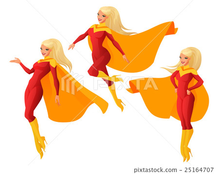 Vector set of superhero women 25164707