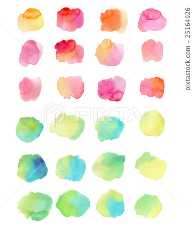 Watercolor splashes isolated on white background. Watercolor splashes isolated on white background. 25164926