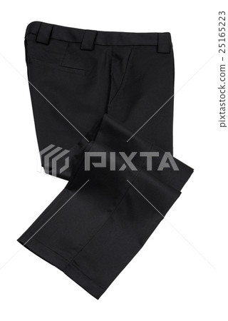 Black pants, trousers on white background 25165223