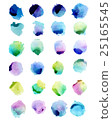 Watercolor splashes isolated on white background. 25165545