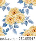 Watercolor seamless roses pattern. 25165547