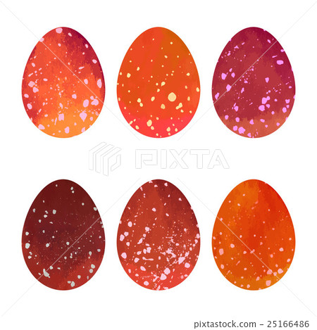 Watercolor Easter eggs set. Watercolor Easter eggs set. 25166486
