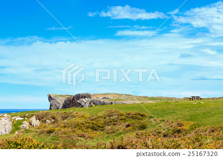 Place of rest on summer blossoming coast. 25167320