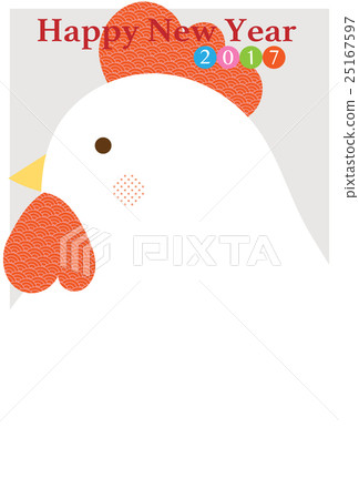 新年卡明信片模板雞 新年卡明信片模板雞 25167597